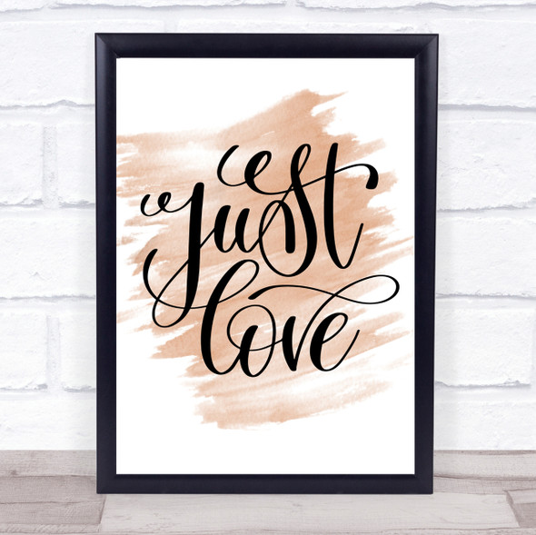 Love Swirl Quote Print Watercolour Wall Art