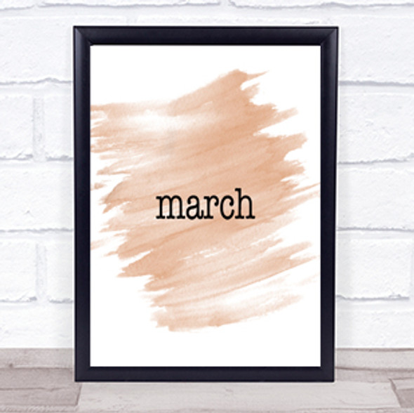 March Quote Print Watercolour Wall Art