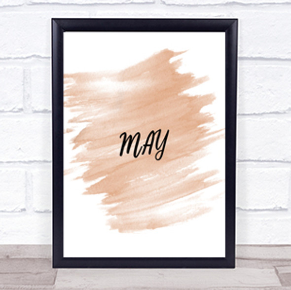 May Quote Print Watercolour Wall Art