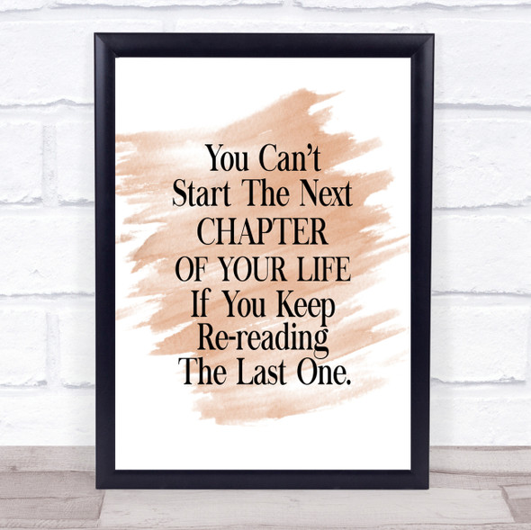 Next Chapter Quote Print Watercolour Wall Art
