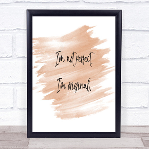 Not Perfect Quote Print Watercolour Wall Art