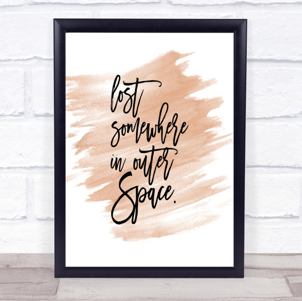 Outer Space Quote Print Watercolour Wall Art