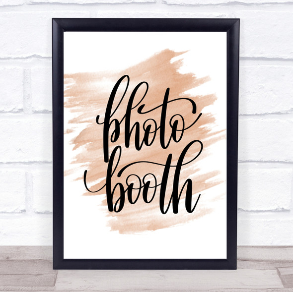 Photo Booth Quote Print Watercolour Wall Art