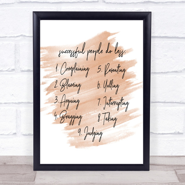 Successful People Quote Print Watercolour Wall Art