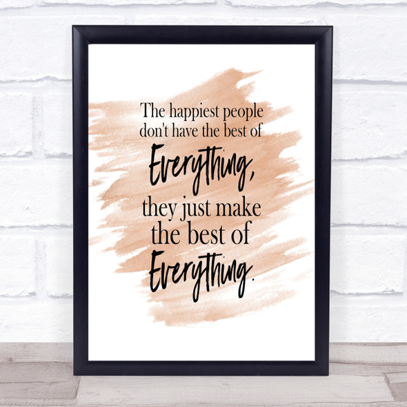 Best Of Everything Quote Print Watercolour Wall Art