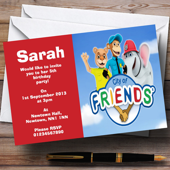 City Of Friends Personalised Children's Birthday Party Invitations