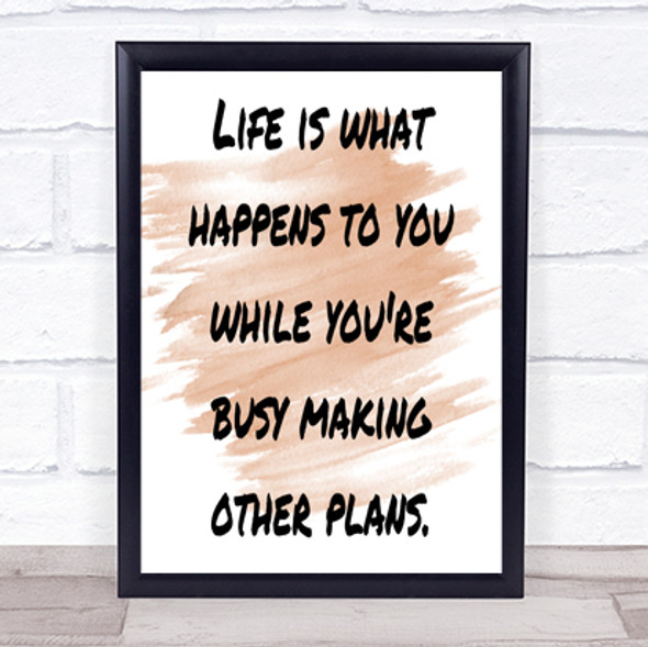 Busy Making Other Plans Quote Print Watercolour Wall Art