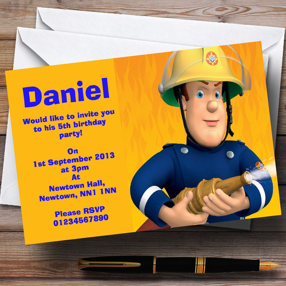 ANY NAME AGE RELATION FIREMAN SAM D2 PERSONALISED BIRTHDAY CARD 