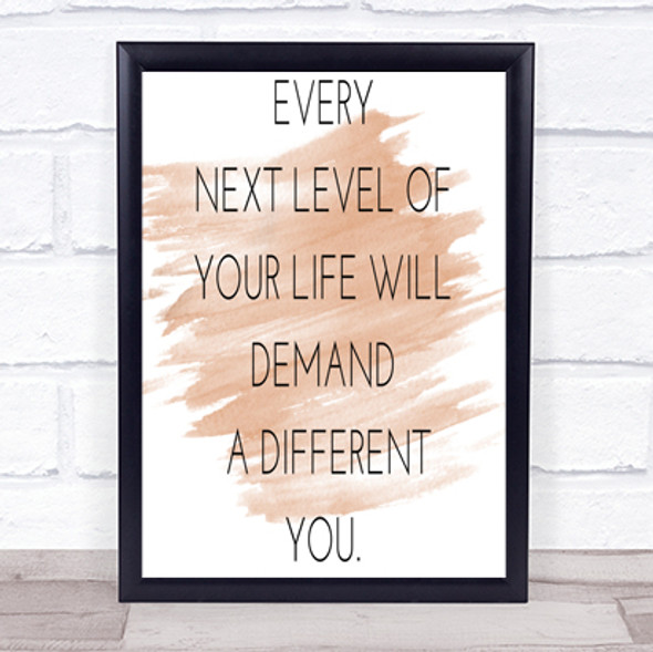 Demand A Different You Quote Print Watercolour Wall Art
