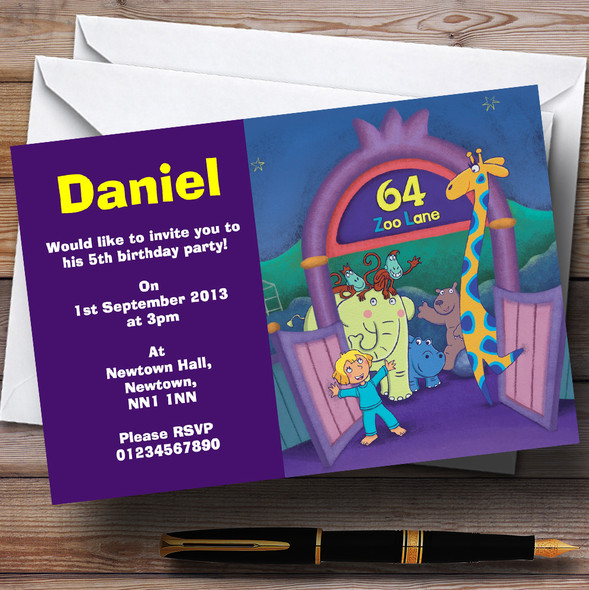 Zoo Lane Personalised Children's Birthday Party Invitations