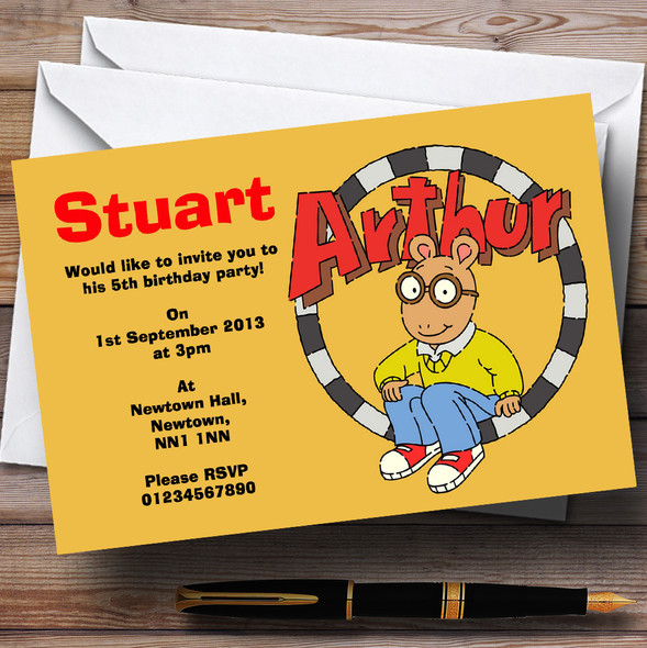 Arthur Personalised Children's Birthday Party Invitations