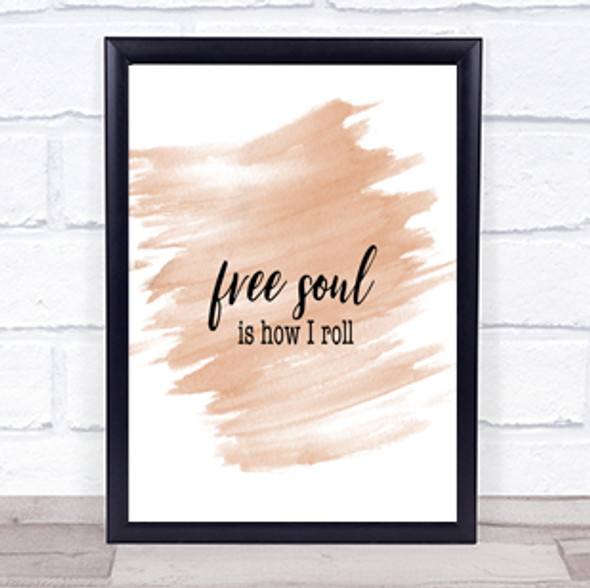 Free Soul Quote Print Watercolour Wall Art