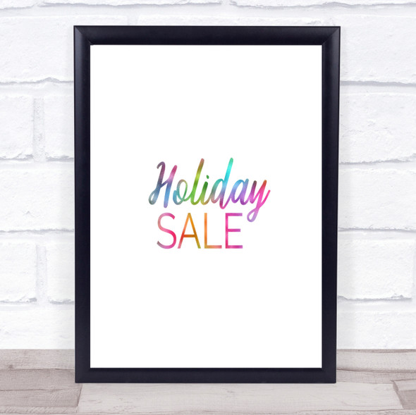Holiday Sale Rainbow Quote Print