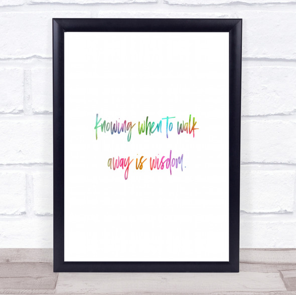 Knowing When Rainbow Quote Print