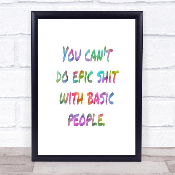 Basic People Rainbow Quote Print