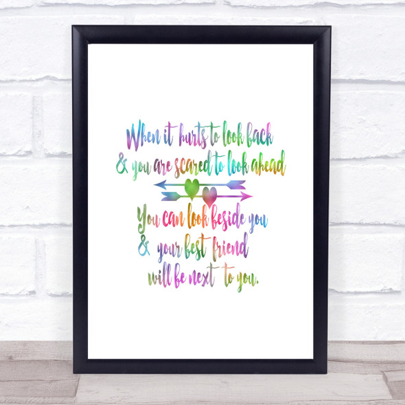 Looking Ahead Rainbow Quote Print