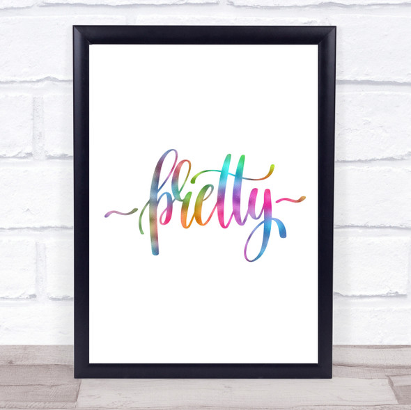 Pretty Rainbow Quote Print