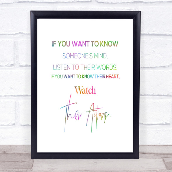 Someone's Mind Rainbow Quote Print