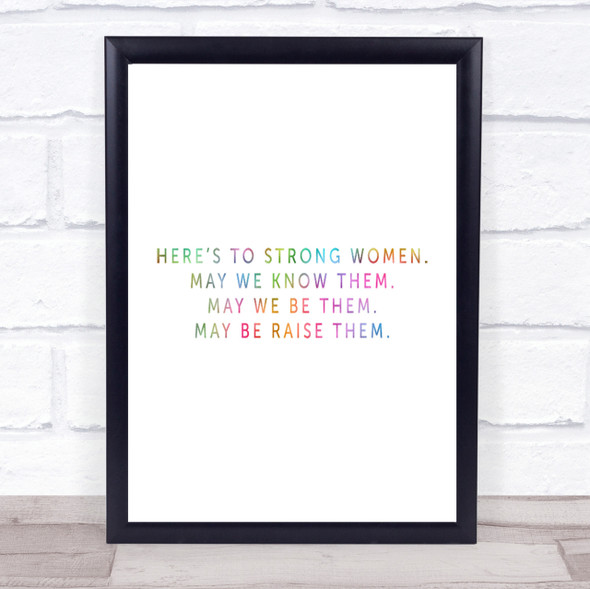 Strong Women Rainbow Quote Print