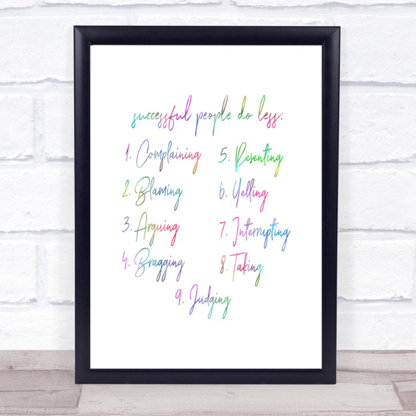 Successful People Rainbow Quote Print