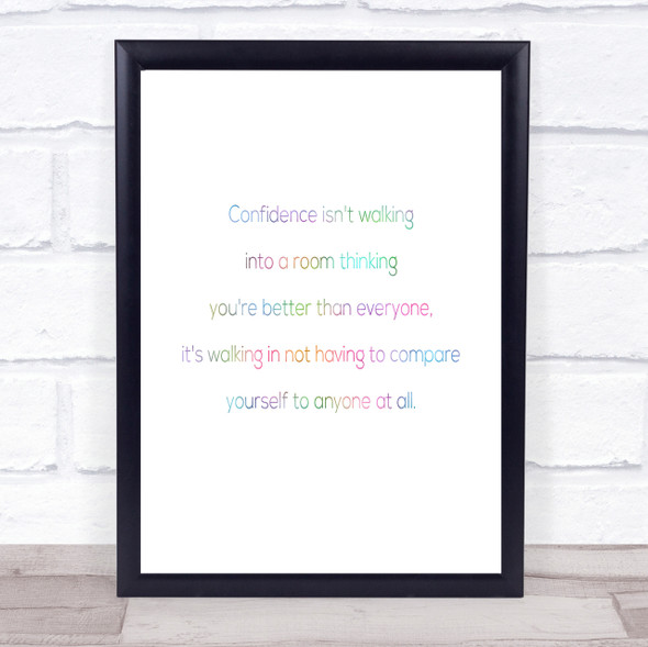Confidence Rainbow Quote Print