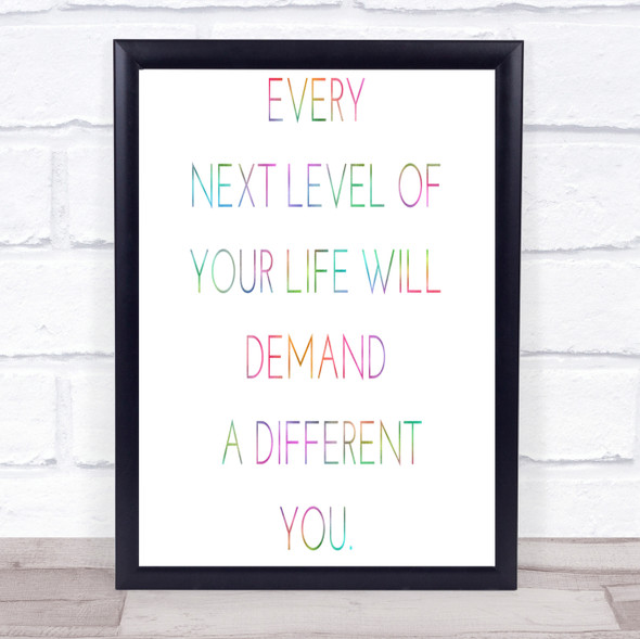 Demand A Different You Rainbow Quote Print