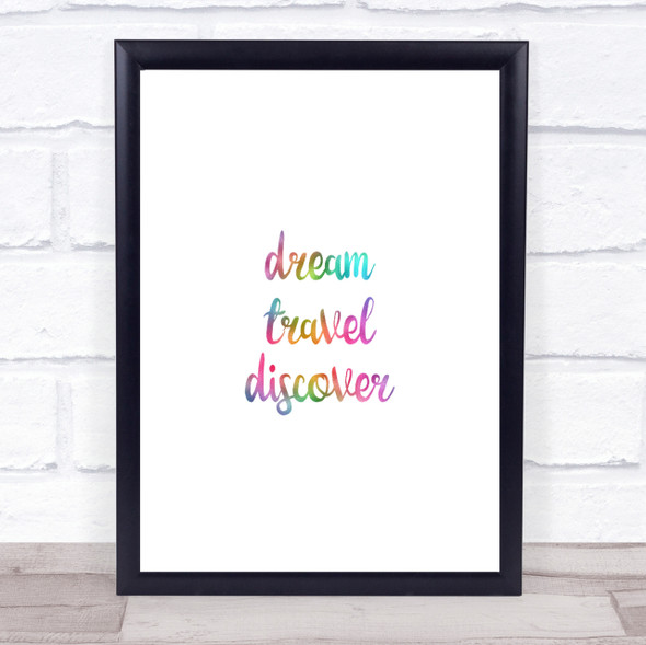 Dream Rainbow Quote Print