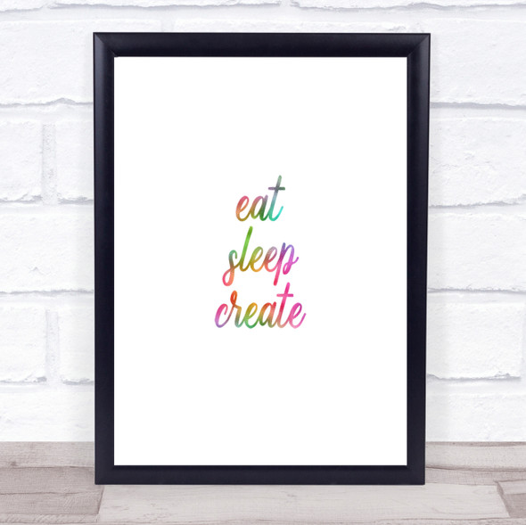 Eat Sleep Rainbow Quote Print