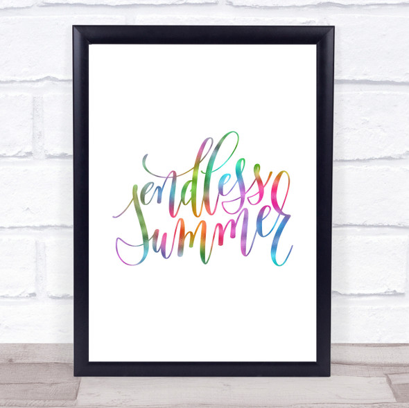 Endless Summer Rainbow Quote Print