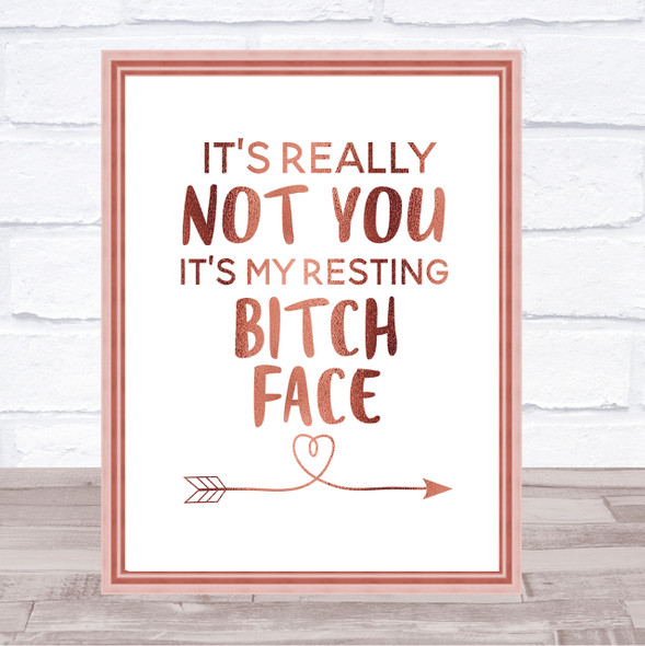 Its Really Not You Quote Print Poster Rose Gold Wall Art