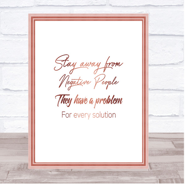 They Have A Problem Quote Print Poster Rose Gold Wall Art