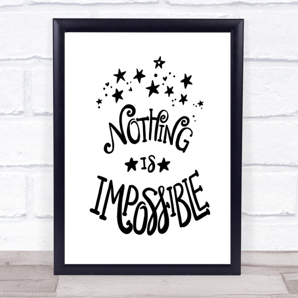 Impossible Unicorn Quote Print Poster Typography Word Art Picture
