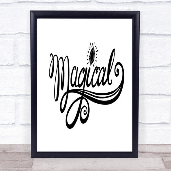 Magical Unicorn Quote Print Poster Typography Word Art Picture
