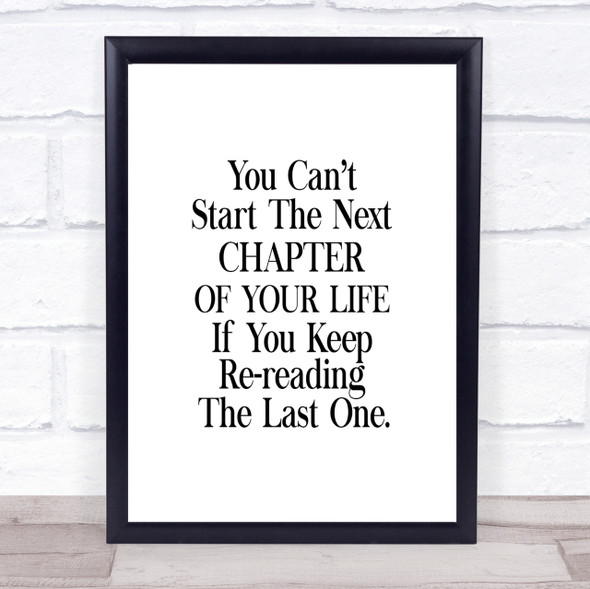 Next Chapter Quote Print Poster Typography Word Art Picture