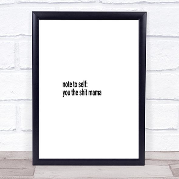 Note To Self Quote Print Poster Typography Word Art Picture