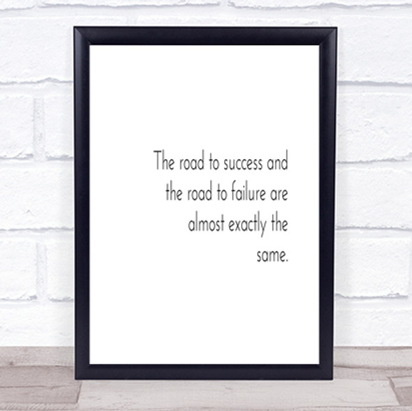 Road To Success Quote Print Poster Typography Word Art Picture