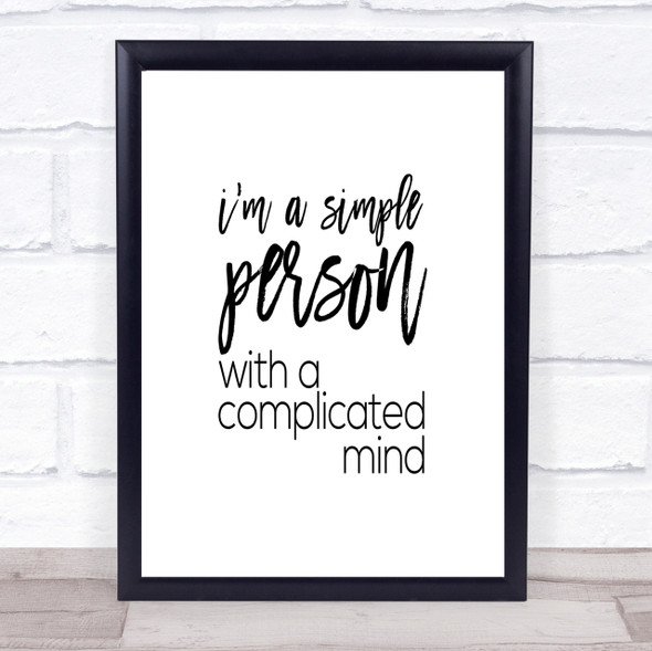 Simple Person Quote Print Poster Typography Word Art Picture