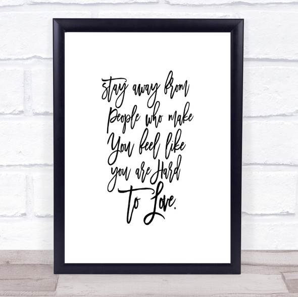 Stay Away Quote Print Poster Typography Word Art Picture