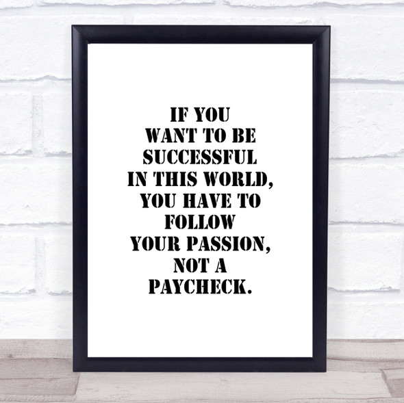 Successful In This World Quote Print Poster Typography Word Art Picture