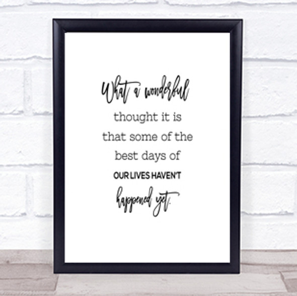 Best Days Quote Print Poster Typography Word Art Picture