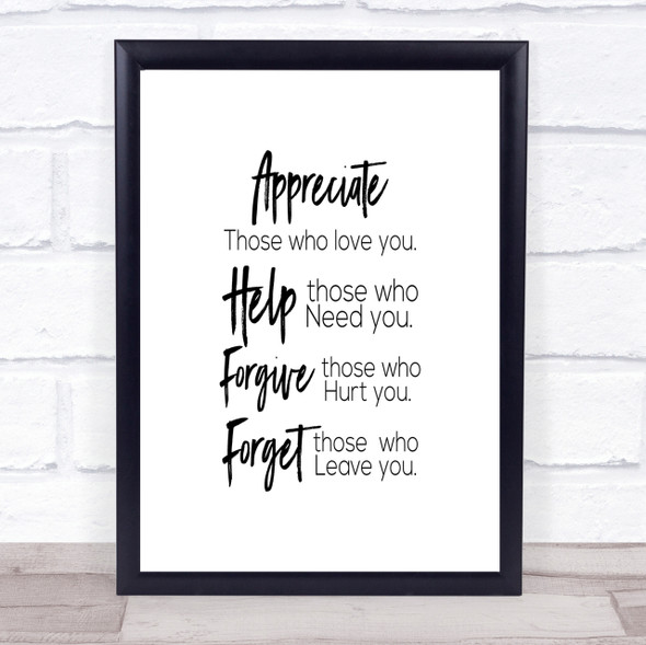 Those Who Love You Quote Print Poster Typography Word Art Picture