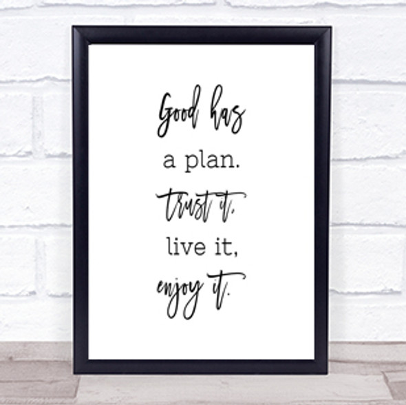 Trust It Quote Print Poster Typography Word Art Picture