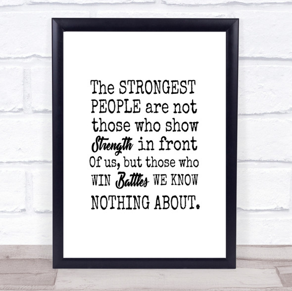 Win Battles Quote Print Poster Typography Word Art Picture