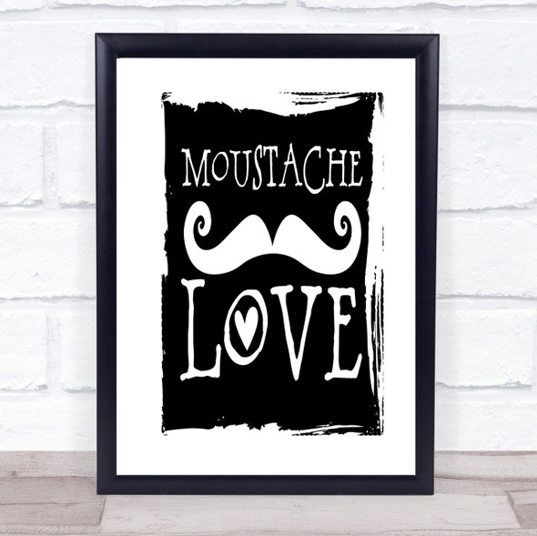Word Art Mustache Quote Print Poster Typography Word Art Picture