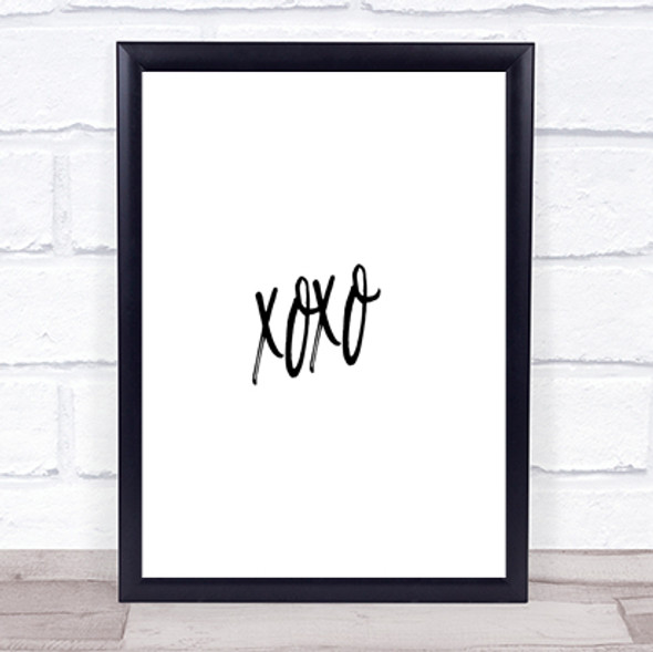 Xoxo Quote Print Poster Typography Word Art Picture
