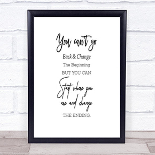You Cant Go Quote Print Poster Typography Word Art Picture