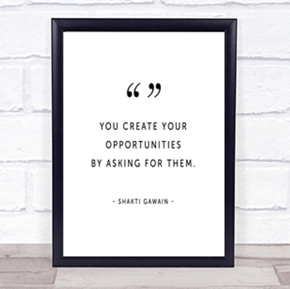 Create Opportunities Quote Print Poster Typography Word Art Picture