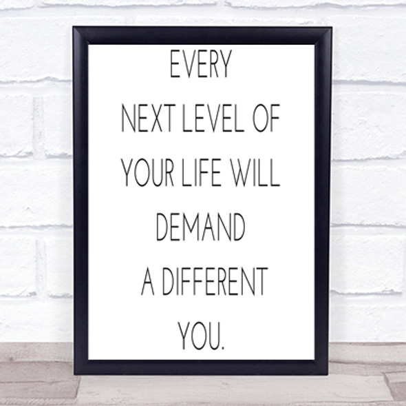 Demand A Different You Quote Print Poster Typography Word Art Picture