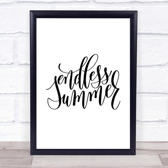 Endless Summer Quote Print Poster Typography Word Art Picture