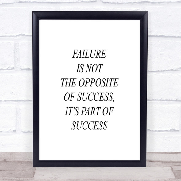 Failure Part Of Success Quote Print Poster Typography Word Art Picture